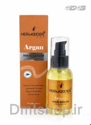 سرم مو روغن آرگان هرمودر Hermooder Argan Hair Serum مناسب انواع مو حجم 75 میل