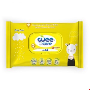 دستمال مرطوب کودک وی کر Wee Care حاوی روغن آرگان ۷۲ عددی