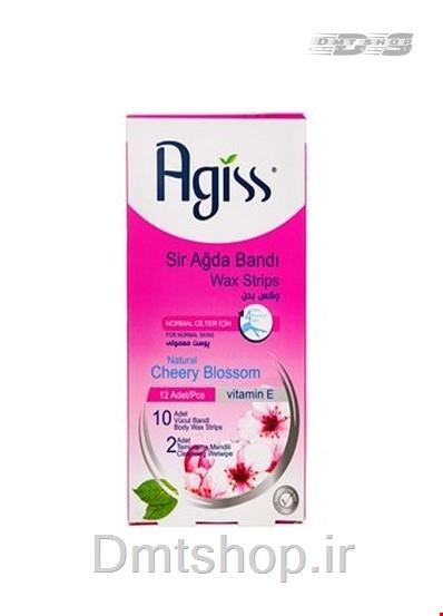  نوار موبر بدن آگیس  Agiss حاوی عصاره شکوفه گیلاس مناسب برای پوست معمولی 10 عددی