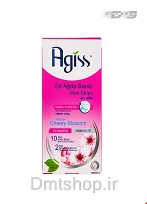 نوار موبر بدن آگیس Agiss حاوی عصاره شکوفه گیلاس مناسب برای پوست معمولی 10 عددی