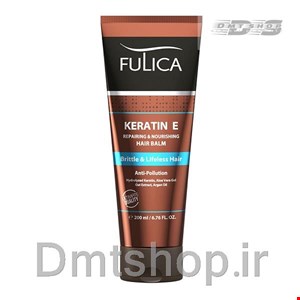 بالم نرم کننده قوی فولیکا Fulica Keratin E Hair Balm تقویت کننده و ترمیم کننده موی سر حجم 200 میل