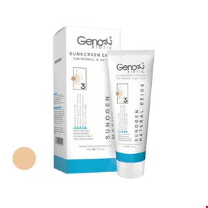 کرم ضد آفتاب رنگی ژنو بایوتیک spf50 پوست خشک و معمولی