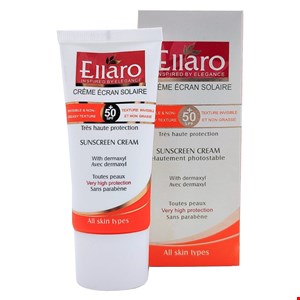 کرم ضد آفتاب SPF50 انواع پوست بی رنگ الارو 50 میل