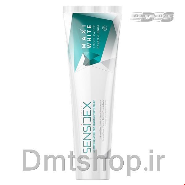  خمیر دندان کامل سفیدکننده سنسیدکس Sensidex Maxi White مخصوص دندان حساس حجم 130 گرم