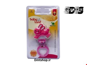 بند پستانک بی بی لند Baby Land مدل خرگوشی دخترانه کد 488