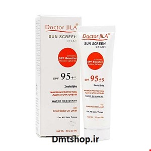  کرم ضد آفتاب Doctor Jila دکتر ژیلا SPF95 بی رنگ مناسب انواع پوست 50 میل
