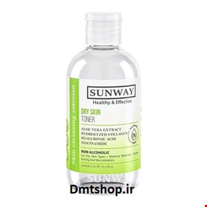 محلول پاک کننده ( تونر ) سان وی Sunway مناسب پوست خشک 250 میل