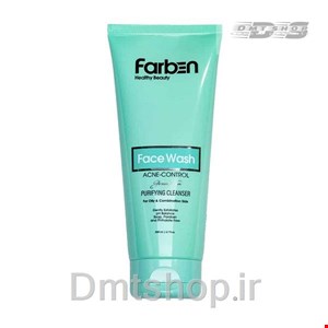 ژل شستشوی پوست چرب فاربن Farben Face Wash Gel حاوی چای سبز حجم 200 میل