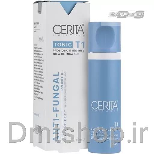 تونیک تقویت کننده و ضدشوره مو سریتا Cerita Tonic T1 Anti Fungal حجم 50 میل