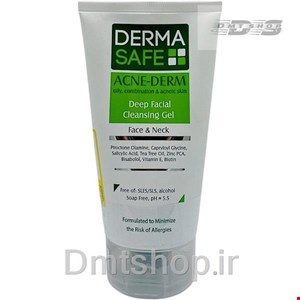 ژل شستشوی صورت درماسیف Derma Safe Acne Gel مناسب پوست چرب، مختلط و دارای آکنه 150 میل
