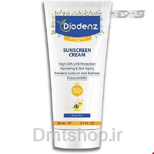 کرم ضد آفتاب بی رنگ دیودنز Diodenz Sunscreen Cream Spf50مناسب پوست خشک و حساس حجم 50 میل