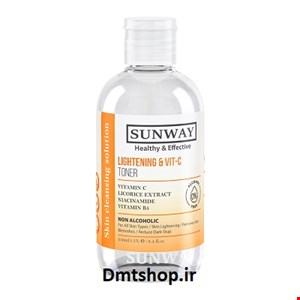 محلول پاک کننده و روشن کننده (تونر ) سان وی Sunway حاوی ویتامین C حجم 250 میل
