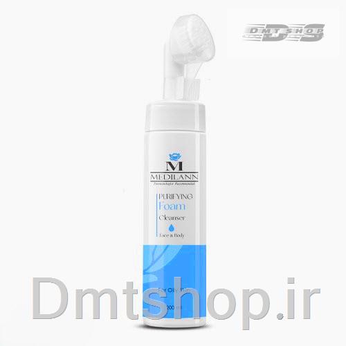 فوم شستشوی صورت و بدن مدیلن Medilann Face & Body Cleanser Foam مناسب پوست چرب حجم 200 میل