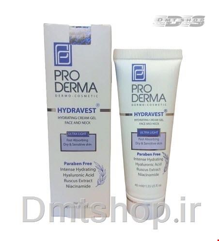 کرم ژل آبرسان صورت و گردن پرودرما Pro Derma Hydrating Gel Cream حجم 40 گرم