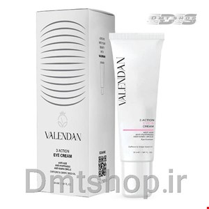 کرم دور چشم ولندان Valendan 3 Action Eye Cream ضد چروک , ضد پف و تیرگی حجم 30 میل