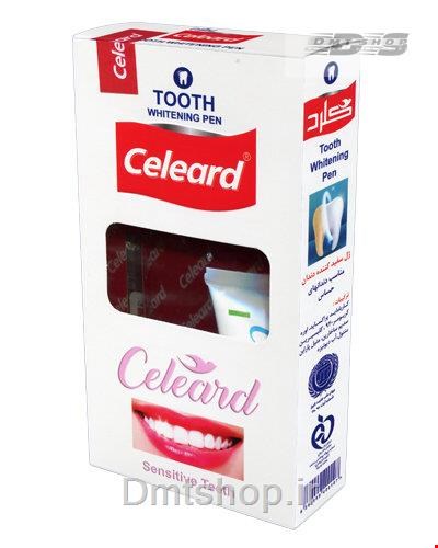 ژل سفید کننده دندان کلرد Celeard مناسب دندان حساس حجم 5 میل قلم + 25 میل خمیر دندان