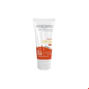 ضد آفتاب فیزیکال رنگی  SPF60 پوست خشک و حساس هیدرودرم 50 میل